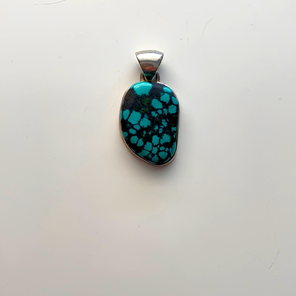 Sterling silver turquoise stone pendant